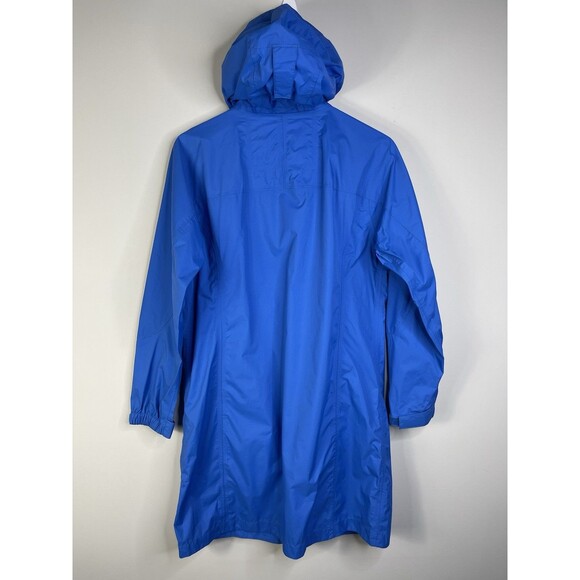 L.L. Bean Womens S Blue Long Rain Lined Coat Gorpcore Outdoors Minimalist - Picture 4 of 10